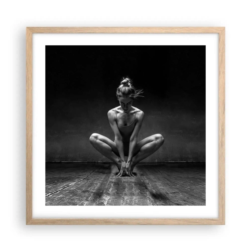 Poster in cornice rovere chiaro - La concentrazione dell'energia della danza - 50x50 cm