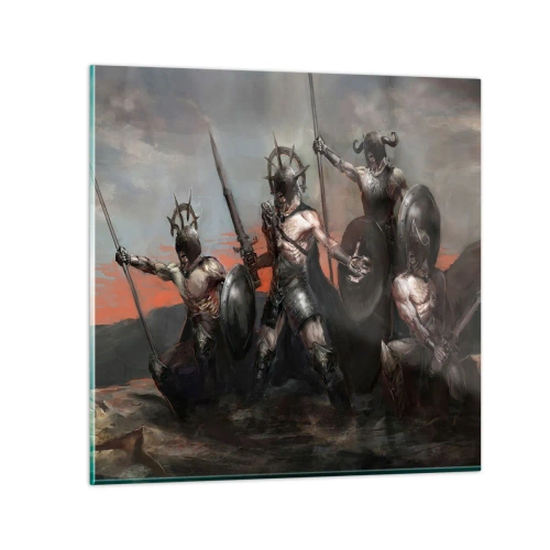 Quadro su vetro - Con lo scudo o sullo scudo - 70x70 cm