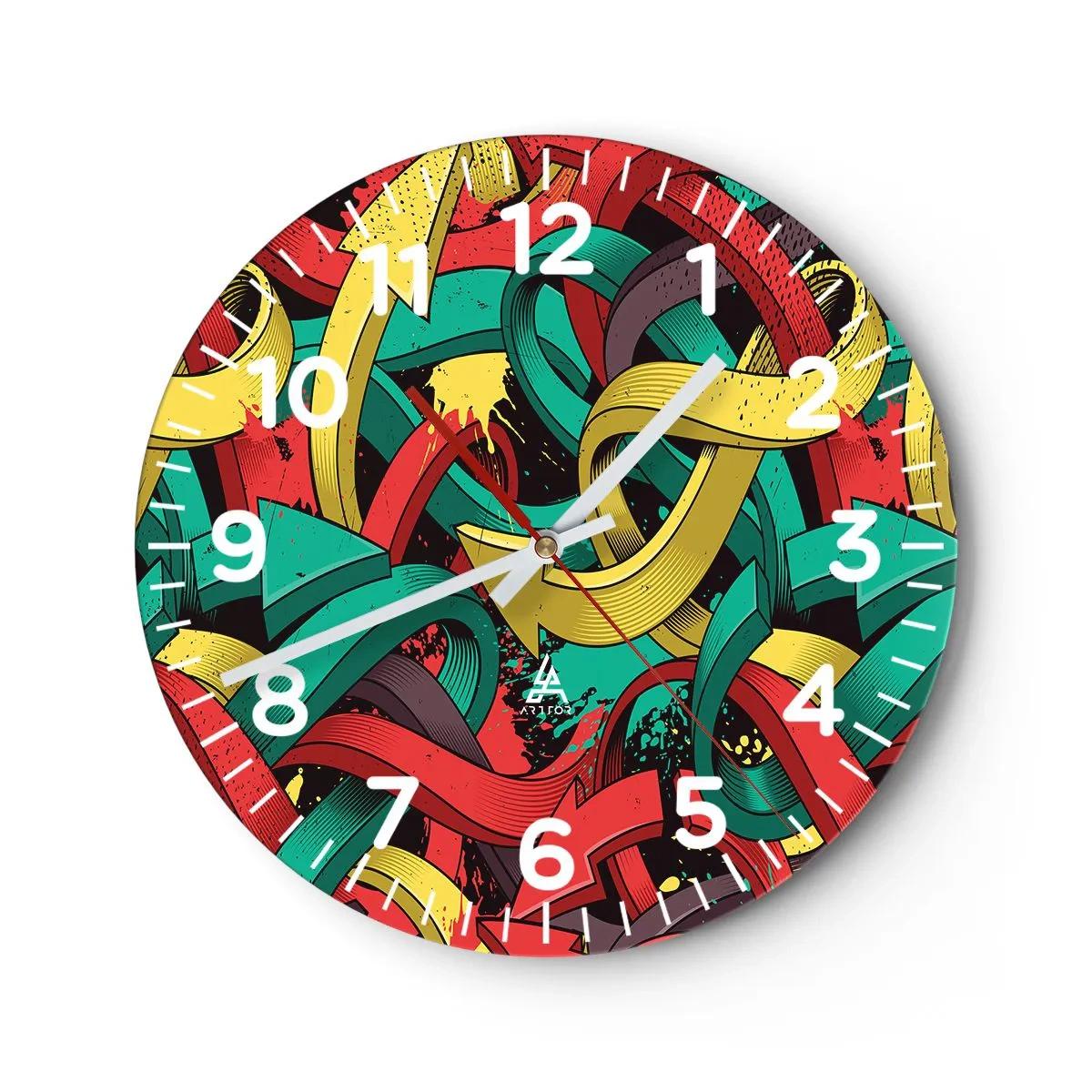 Orologio da parete - Orologio in Vetro - Qual è la via giusta? - 40x40 cm