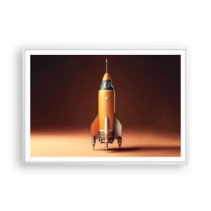 Poster in cornice bianca - Si inizia dai sogni - 100x70 cm