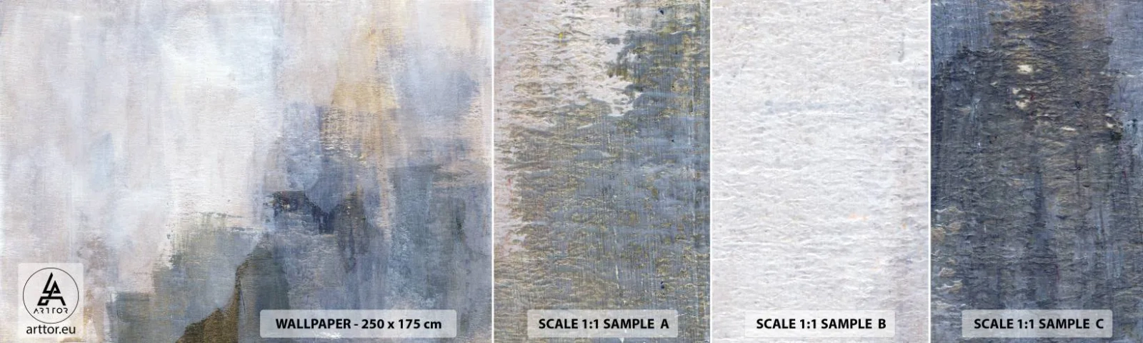 Campione di Fotomurale Adesivo Deluxe Sticker - Toni e accordi dei colori - Astrazione, Pezzo, Pittura - 100x30 cm