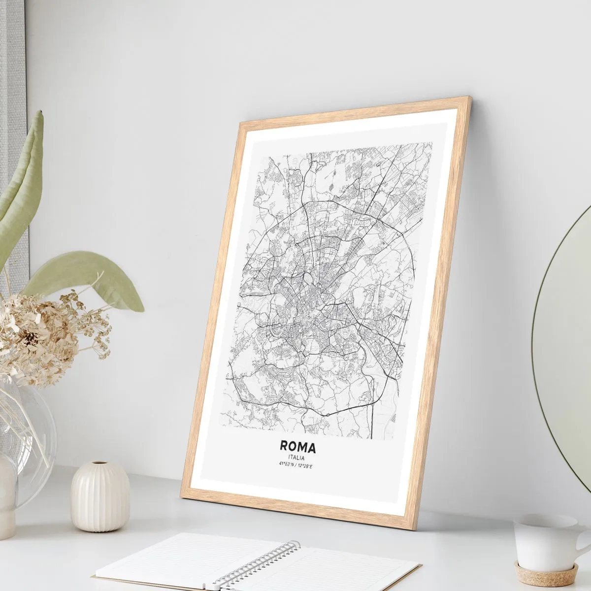 Poster in cornice rovere chiaro - L'anello romano - 40x50 cm