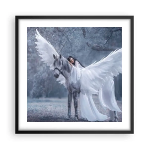 Poster in cornice nera - Momento ispirato - 50x50 cm