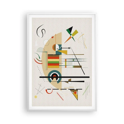 Poster in cornice bianca - E il mondo ride - 70x100 cm