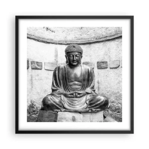 Poster in cornice nera - Alla fonte della pace - 50x50 cm