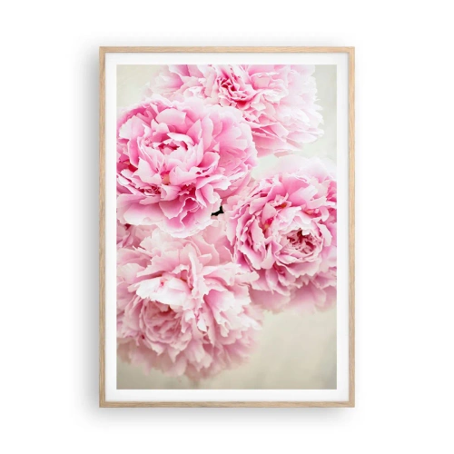 Poster in cornice rovere chiaro - Nel fasto rosa - 70x100 cm