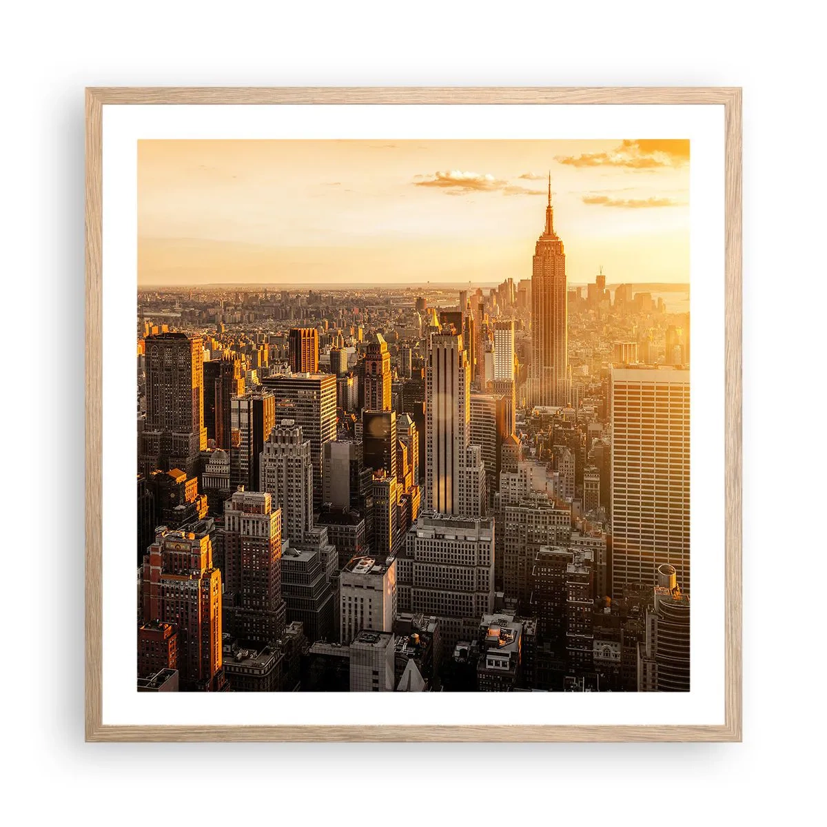 Poster in cornice rovere chiaro - Crescere al sole - 60x60 cm