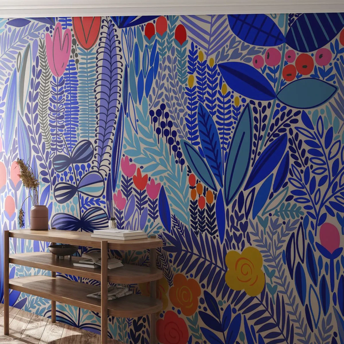 Fotomurali Premium Canvas - Il giardino delle Hawaii - Fiori, Foglie, Prato - 150x105 cm