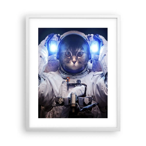 Poster in cornice bianca - Houston, avete un problema - 40x50 cm