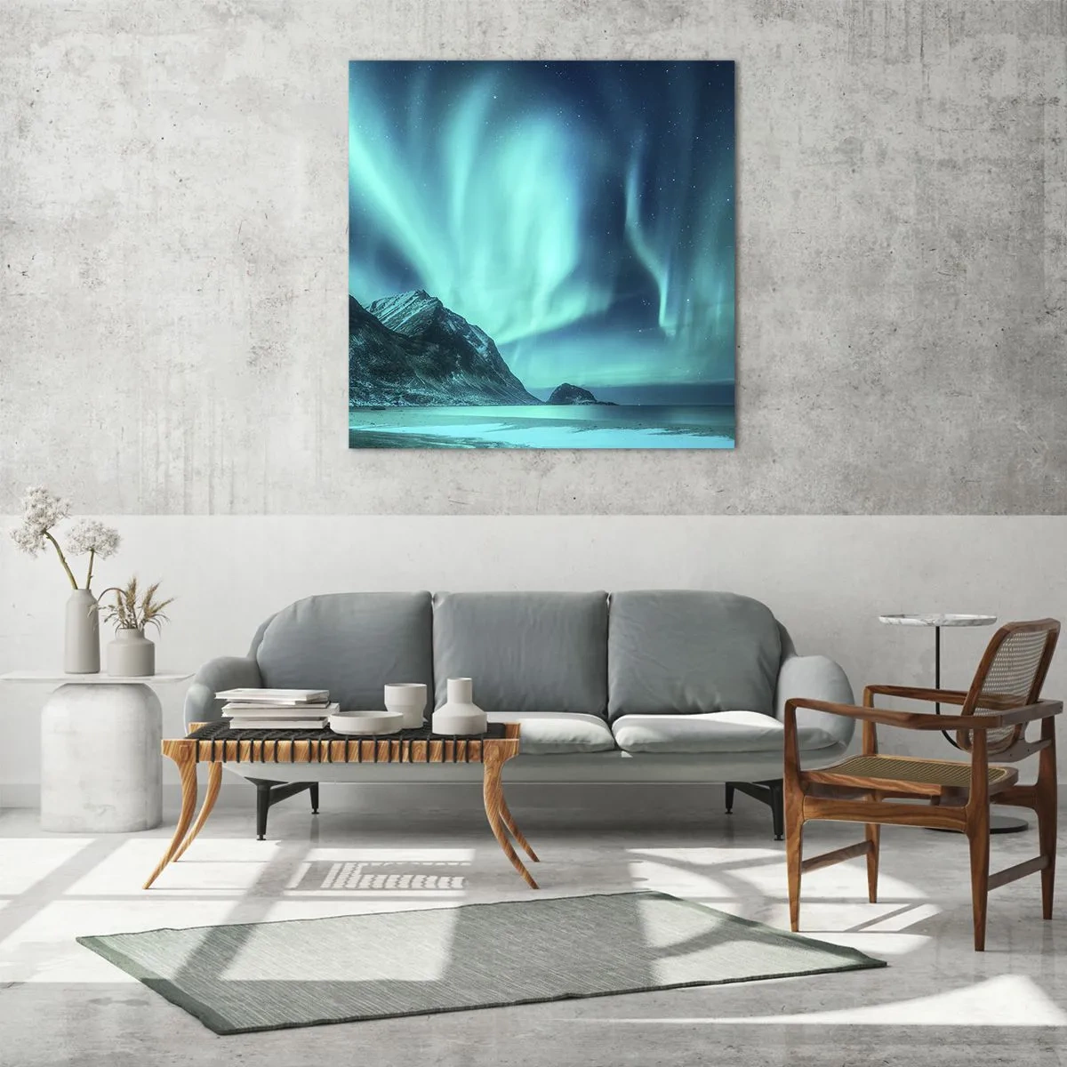 Quadro su vetro - Miracolo del Nord - 30x30 cm