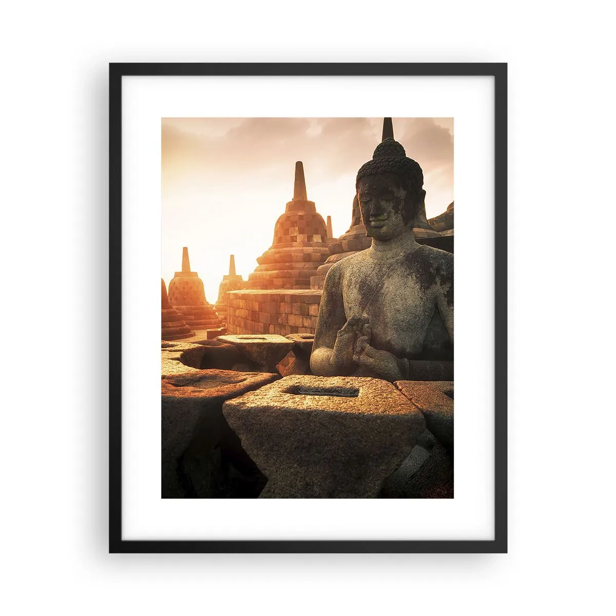 Poster in cornice nera - La pagoda della grande saggezza - 40x50 cm