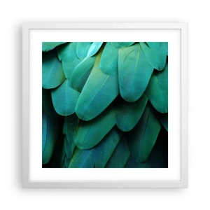 Poster in cornice bianca - Precisione da pappagallo - 40x40 cm