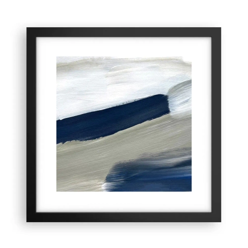 Poster in cornice nera - Incontro con il bianco - 30x30 cm