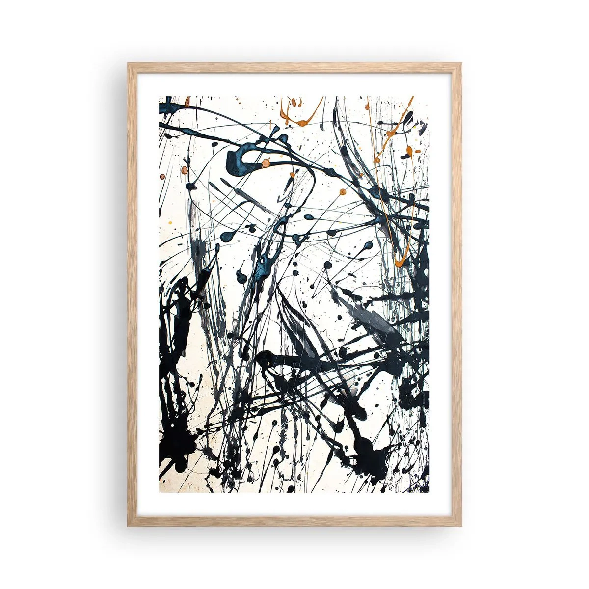 Poster in cornice rovere chiaro - Astrazione espressionistica - 50x70 cm