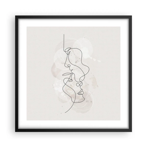 Poster in cornice nera - Intrecciati in un abbraccio - 50x50 cm