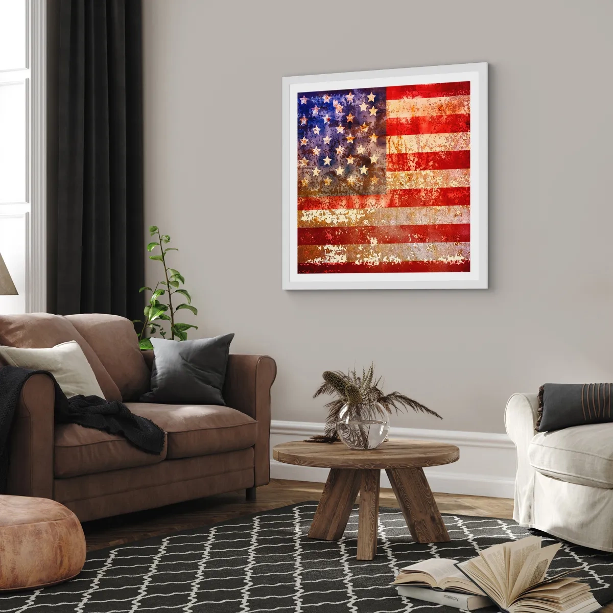 Poster in cornice bianca - L'attimo non passa - 40x40 cm