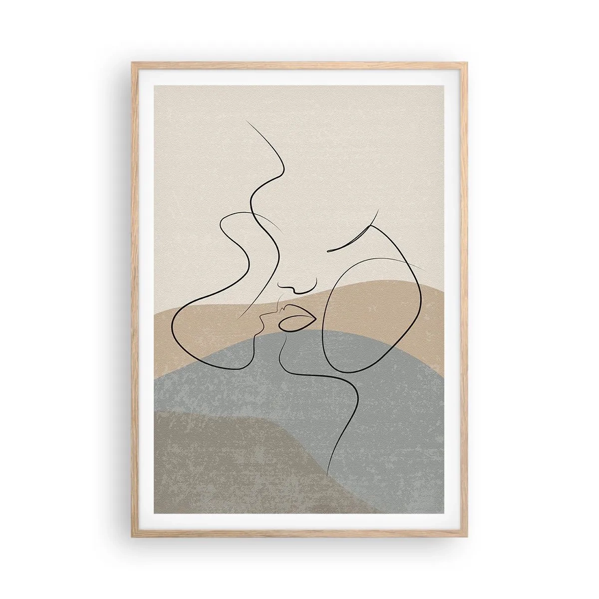 Poster in cornice rovere chiaro - Come un tocco di pennello - 70x100 cm