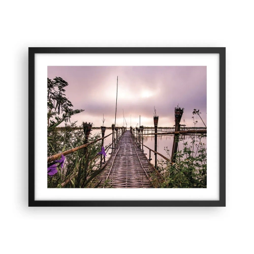 Poster in cornice nera - Pace e silenzio dell'Asia - 50x40 cm