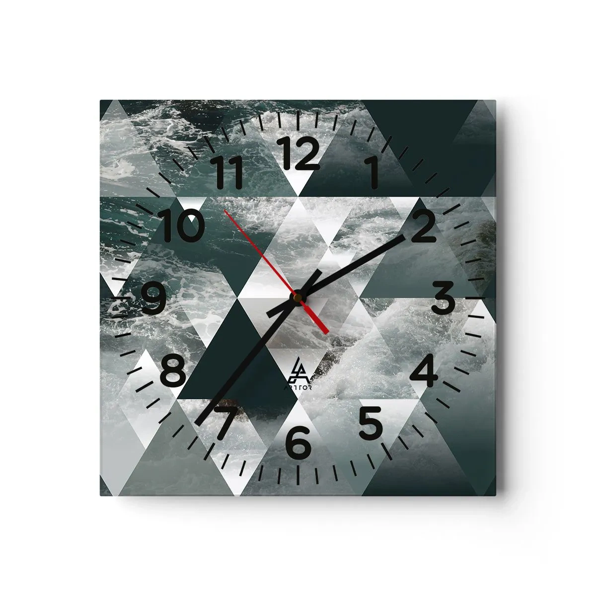 Orologio da parete - Orologio in Vetro - Prospettiva di cristallo - 30x30 cm