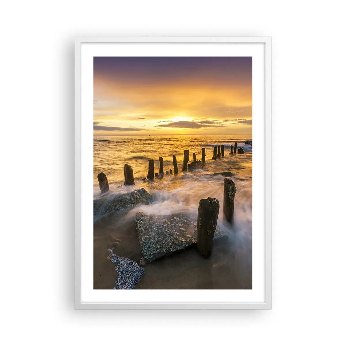 Poster in cornice bianca - La bellezza selvatica del Baltico - 50x70 cm