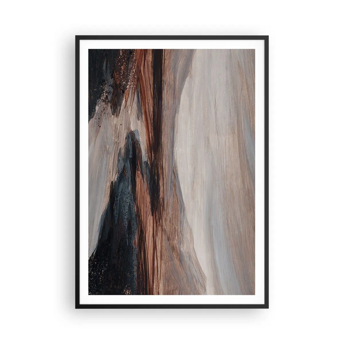 Poster in cornice nera - Valle tranquilla - 70x100 cm