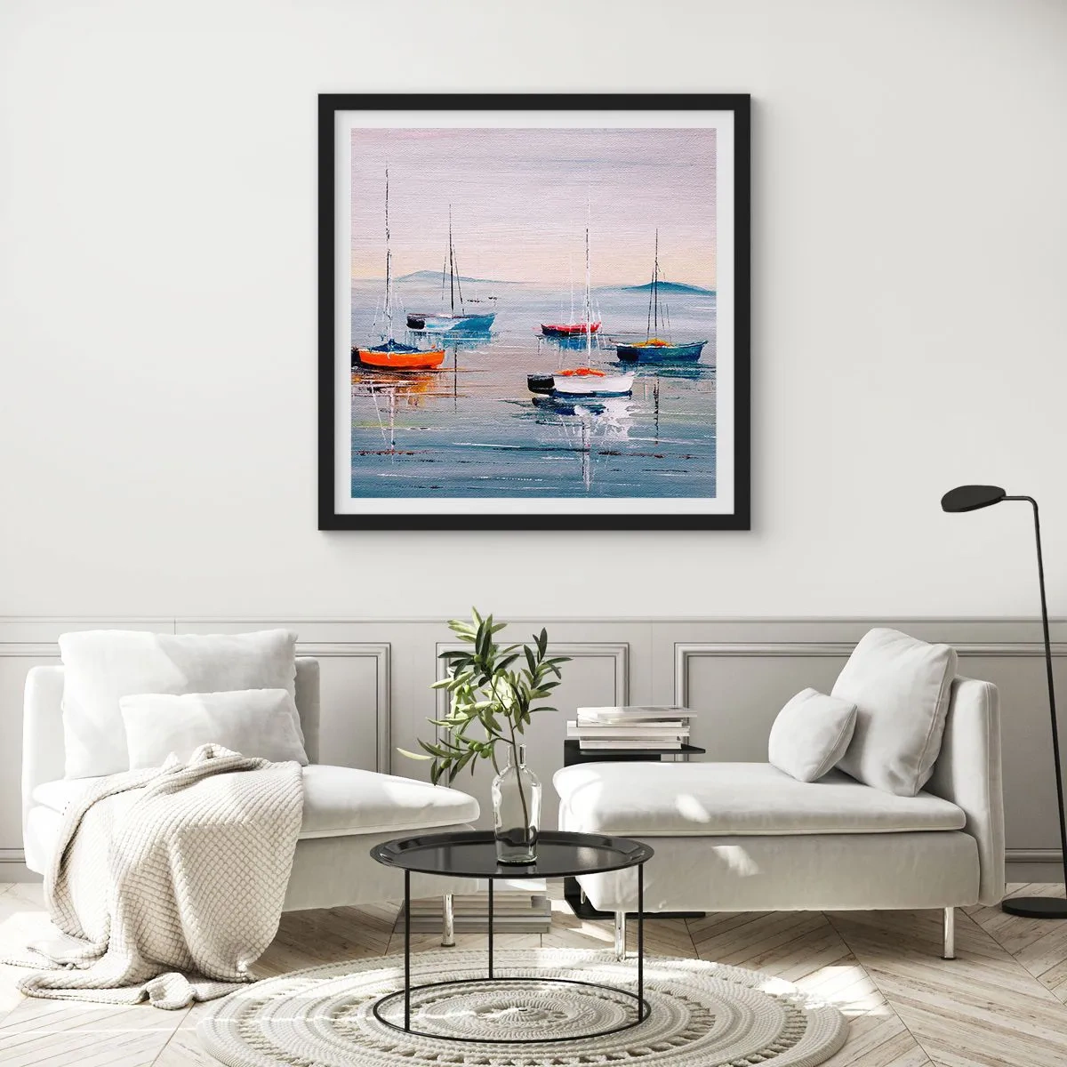 Poster in cornice nera - Meritato riposo - 30x30 cm