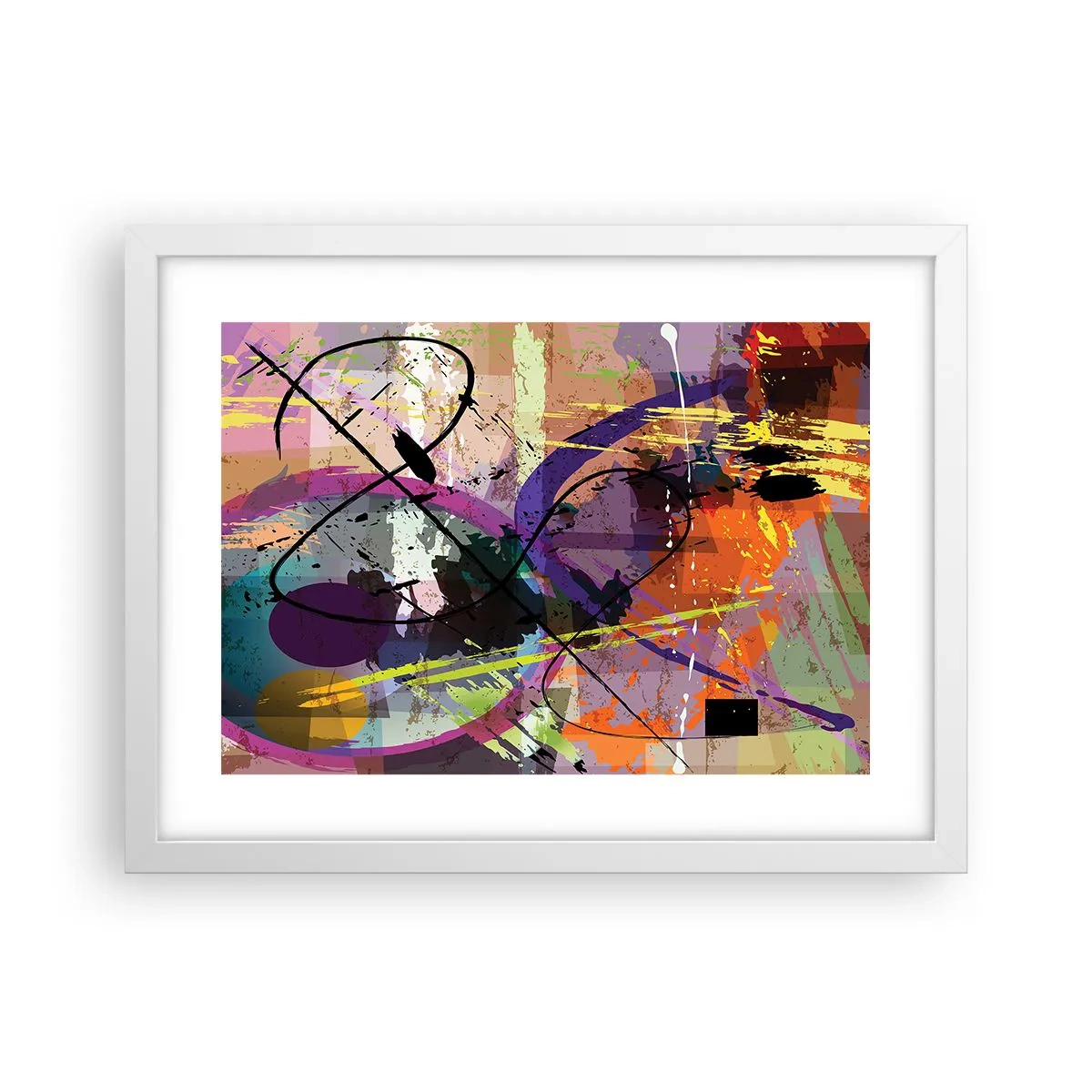 Poster in cornice bianca - Per la via diritta o tortuosa - 40x30 cm