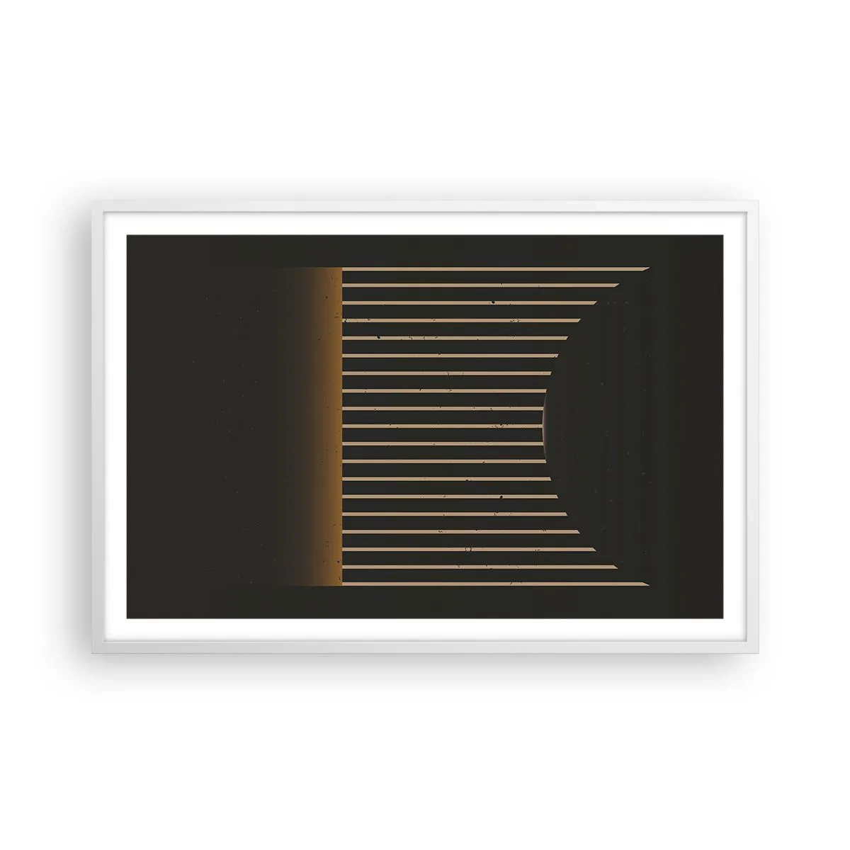 Poster in cornice bianca - Esaminare l'oscurità - 91x61 cm