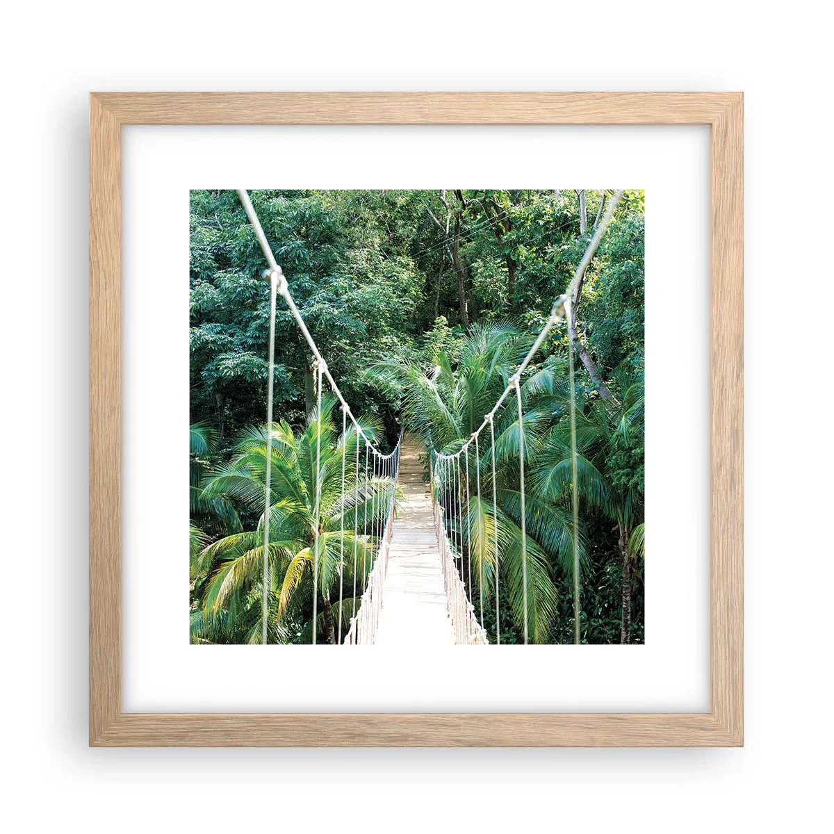 Poster in cornice rovere chiaro - Welcome to the jungle! - 30x30 cm