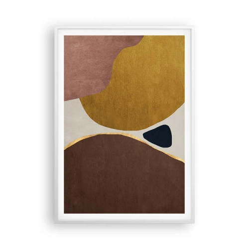 Poster in cornice bianca - Astrazione: un luogo nello spazio - 70x100 cm