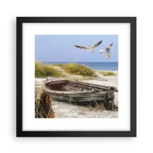 Poster in cornice nera - Bagnate dal vento - 30x30 cm