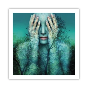 Poster - Immersa nel blu - 60x60 cm