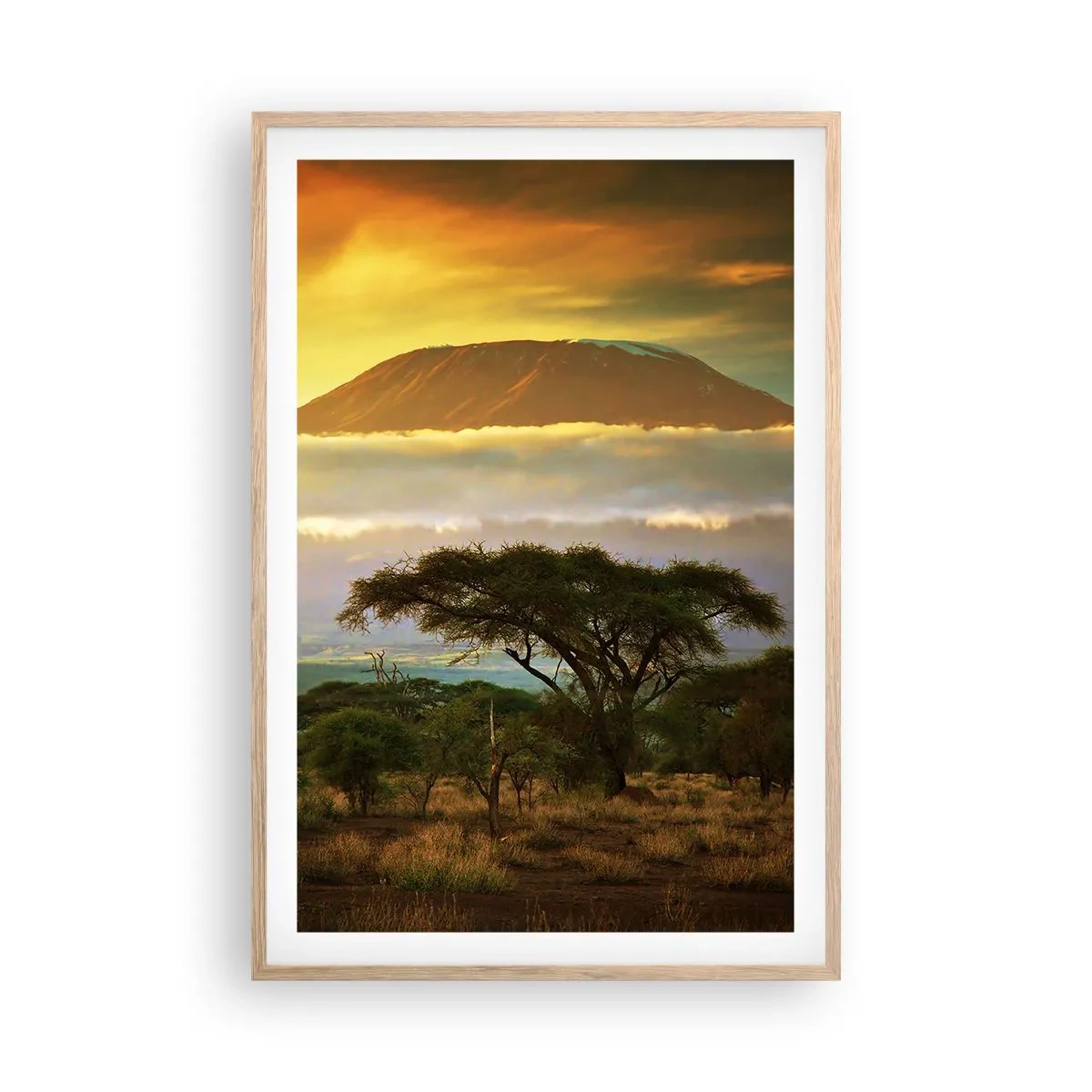 Poster in cornice rovere chiaro - Il sogno del viaggiatore - 61x91 cm