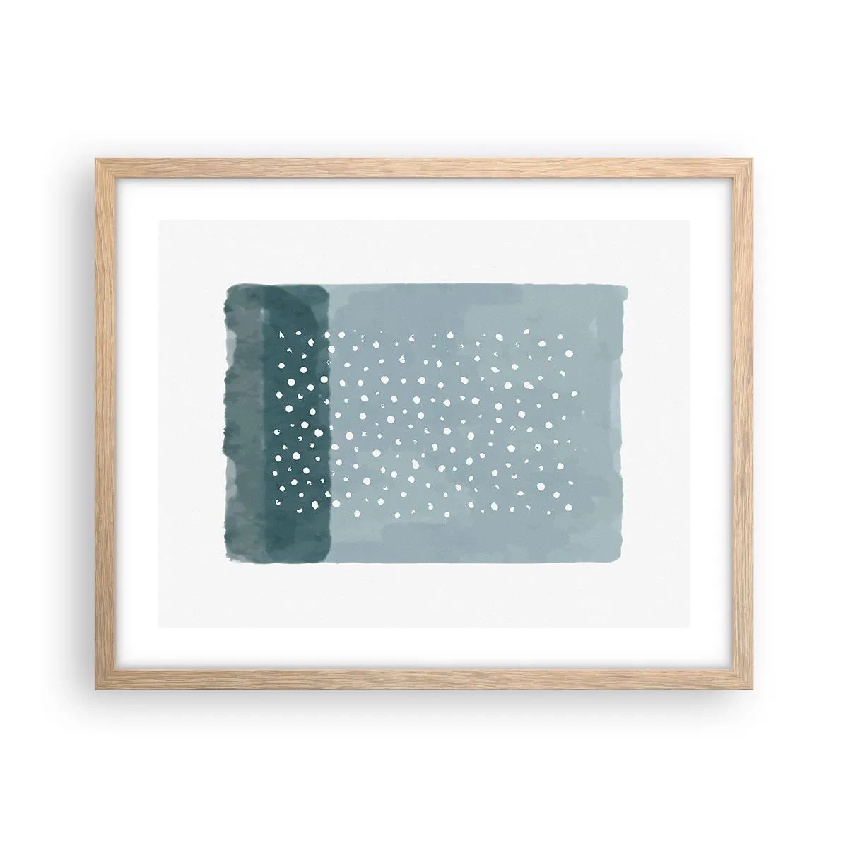 Poster in cornice rovere chiaro - Spuntate nel blu - 50x40 cm