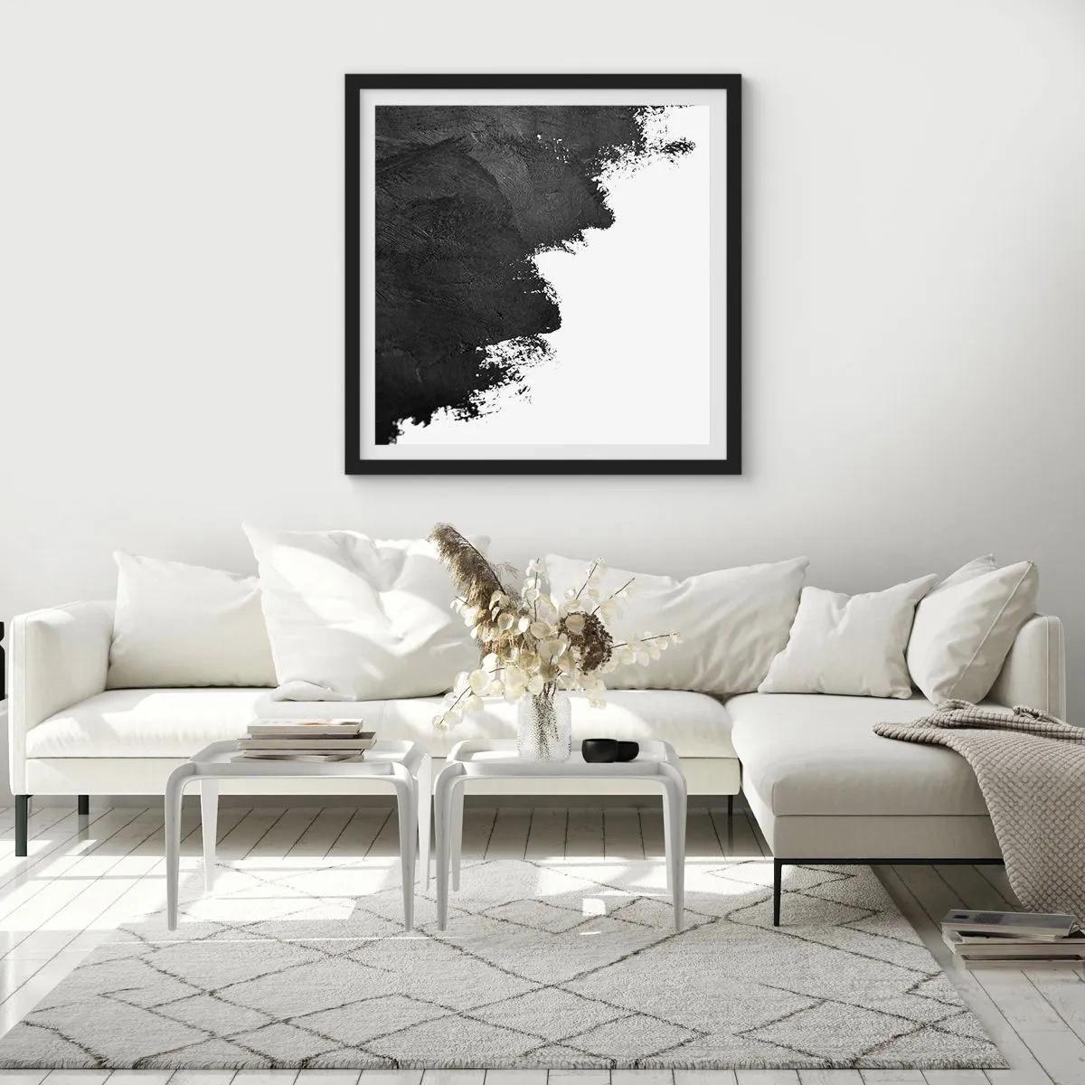 Poster in cornice nera - Gli elementi: la terra - 50x50 cm