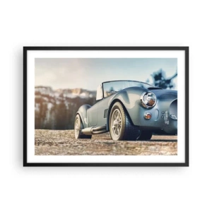 Poster in cornice nera - Auto decappottabile classica in un ambiente pittoresco - 70x50cm - Perché lo stile è importante - Decorazione murale moderna per soggiorno e camera da letto ARTTOR