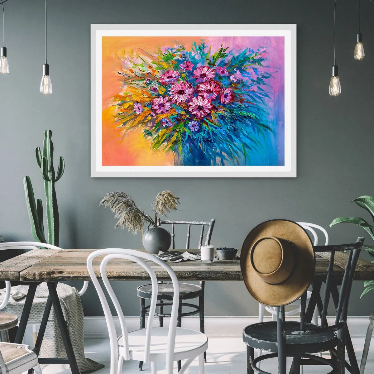 Poster in cornice bianca - L'energia della vita - 91x61 cm