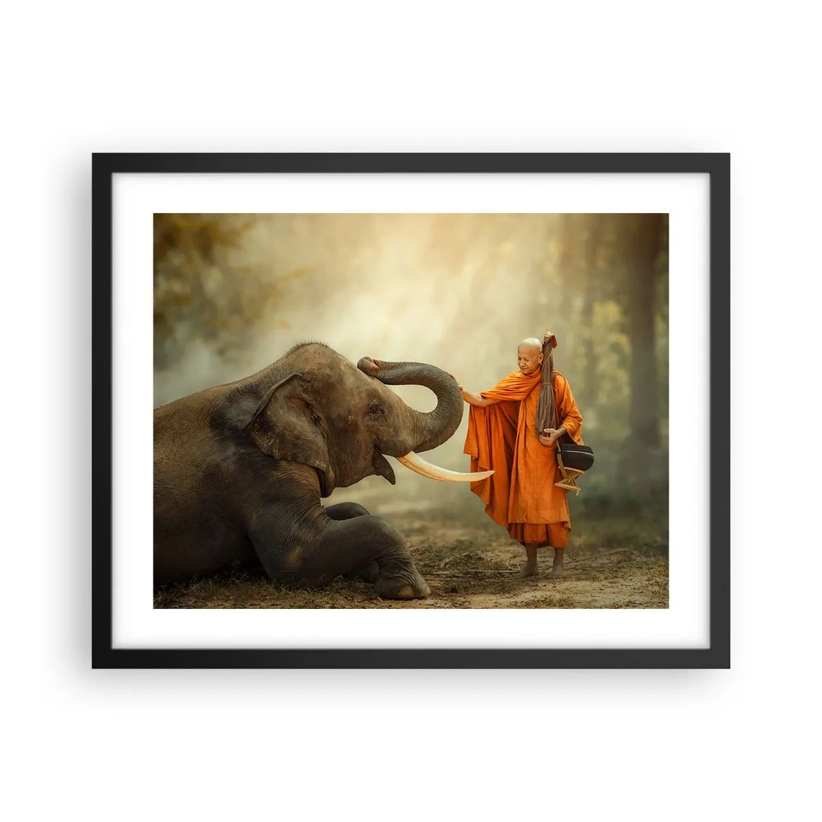 Poster in cornice nera - Incontro nel viaggio - 50x40 cm