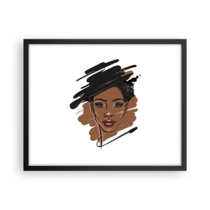 Poster in cornice nera - Dolce come la cioccolata - 50x40 cm