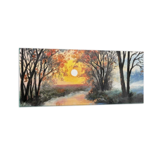 Quadro su vetro - Atmosfera autunnale - 100x40 cm