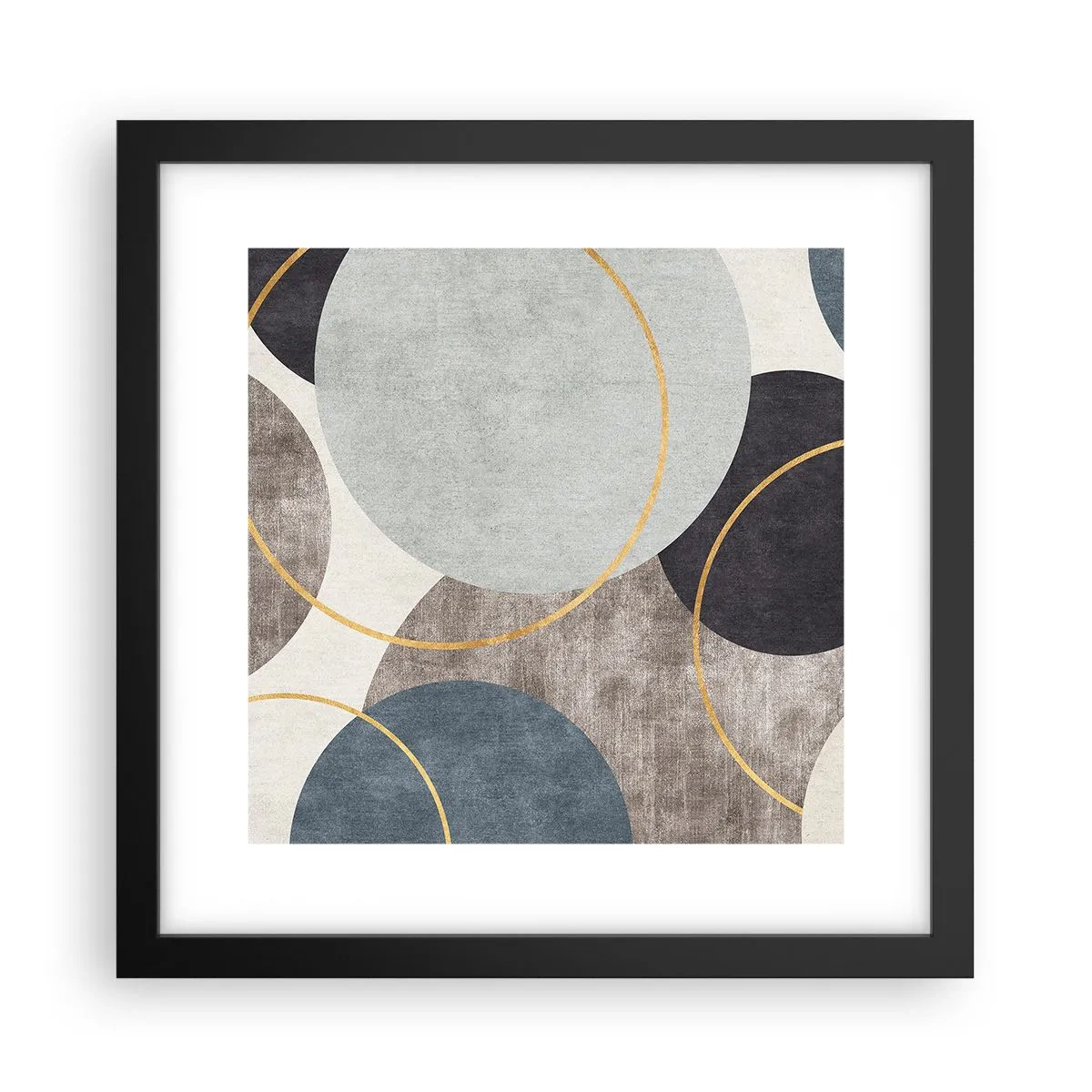 Poster in cornice nera - Un cerchio dietro l'altro - 30x30 cm