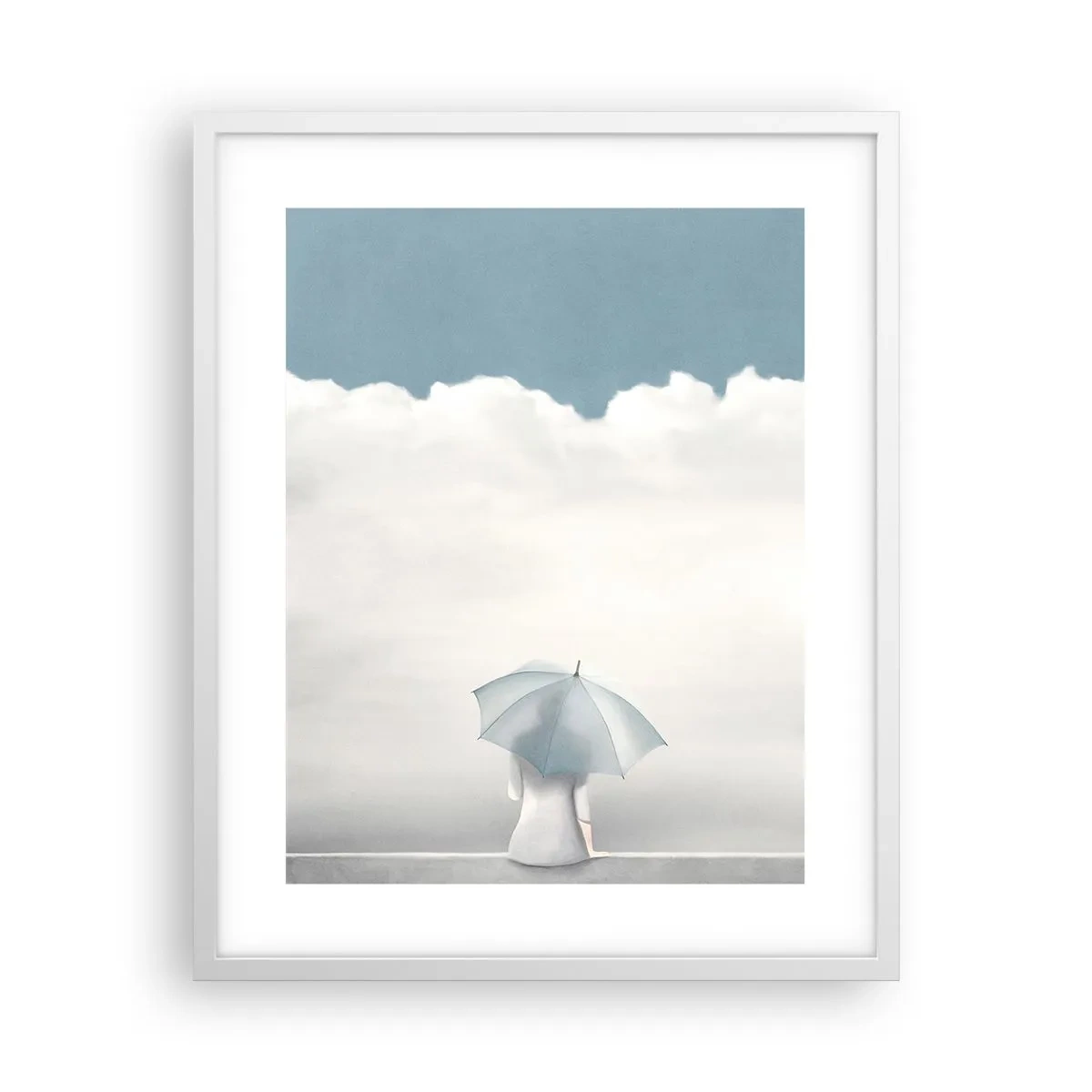 Poster in cornice bianca - Al confine tra sonno e veglia - 40x50 cm