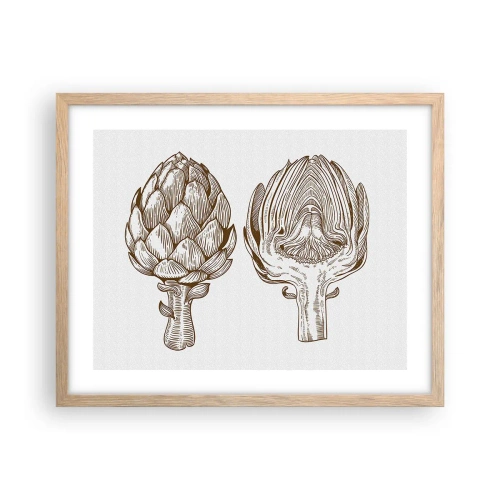 Poster in cornice rovere chiaro - Lezione di anatomia - 50x40 cm