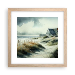 Poster in cornice rovere chiaro - Lontano dal caos - 30x30 cm