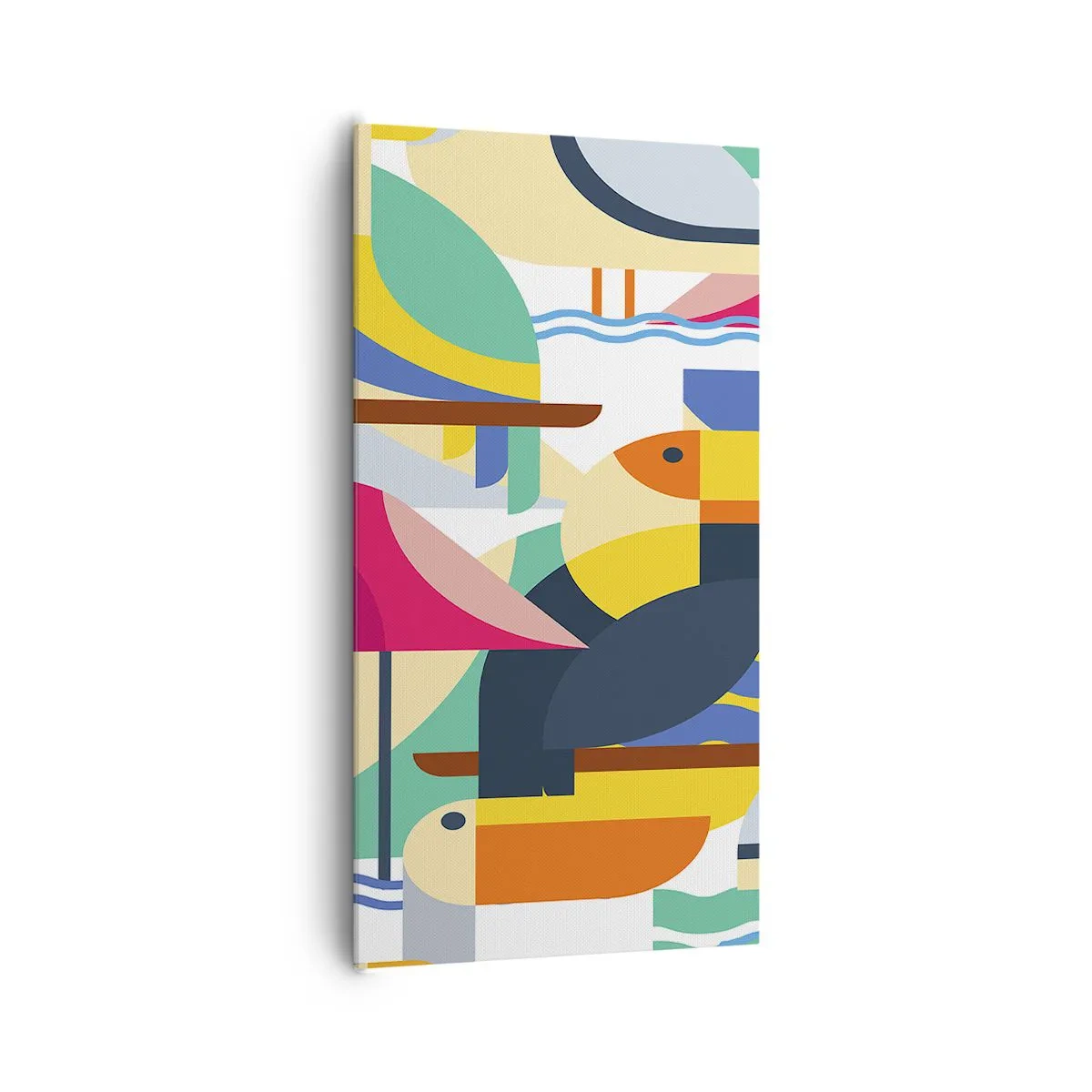 Quadro su tela - Stampe su Tela - La festa degli uccelli - 65x120 cm