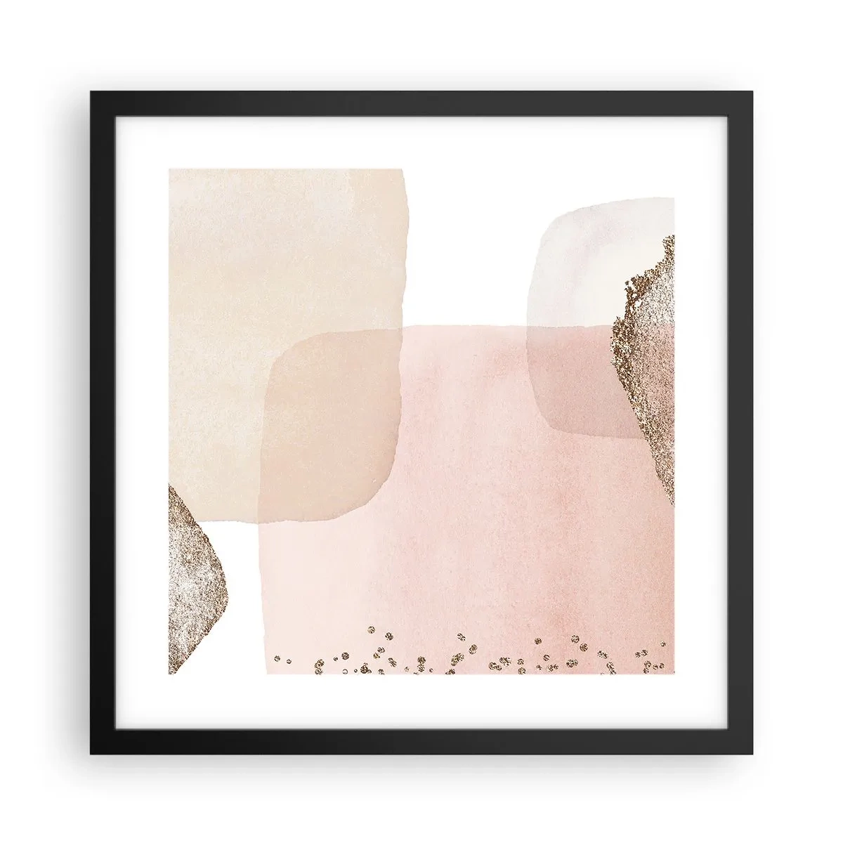 Poster in cornice nera - Incontro attraverso il colore - 40x40 cm