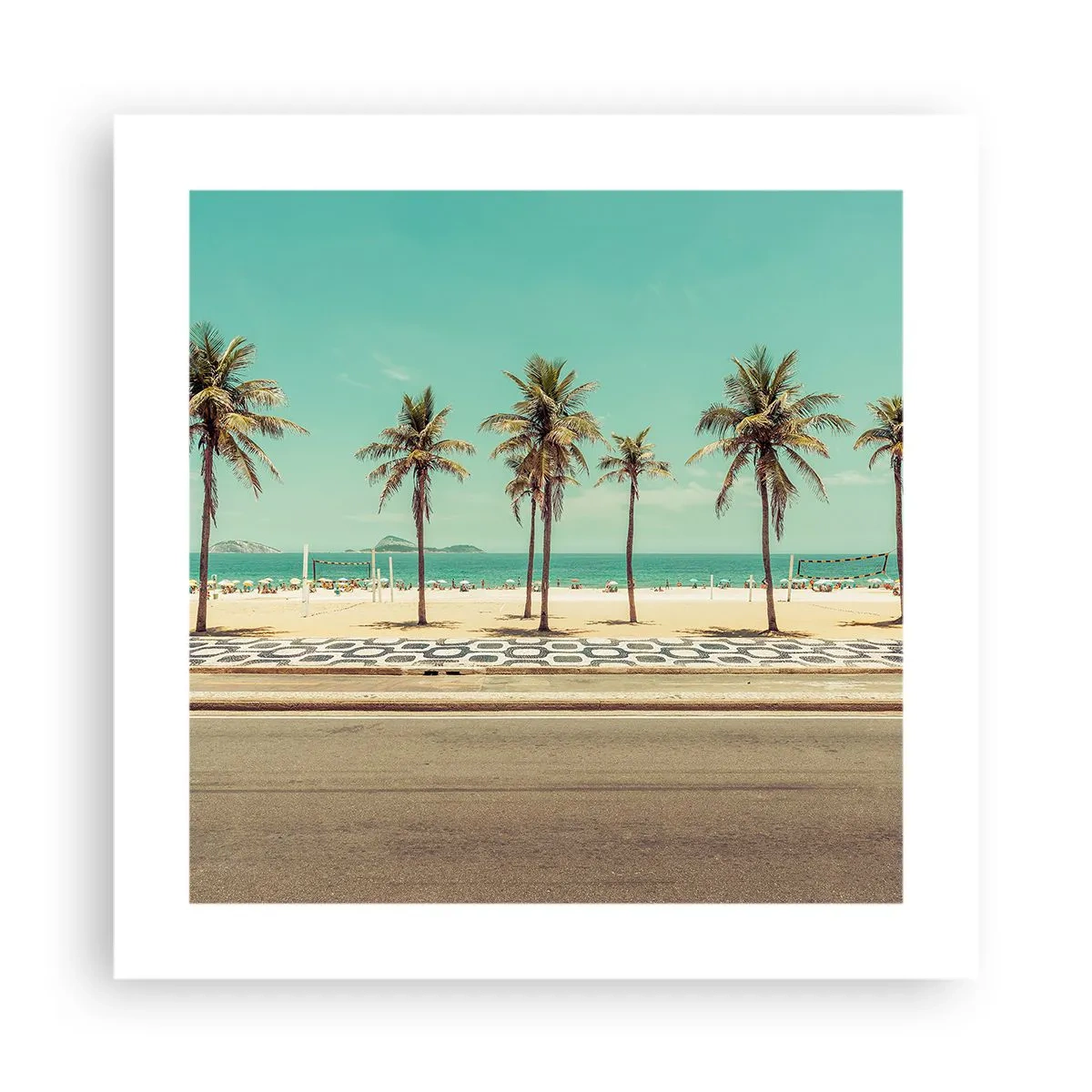 Poster - A guardia della spiaggia - 40x40 cm