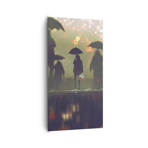 Quadro su tela - Stampe su Tela - Dalla prospettiva di una goccia di pioggia - 65x120 cm