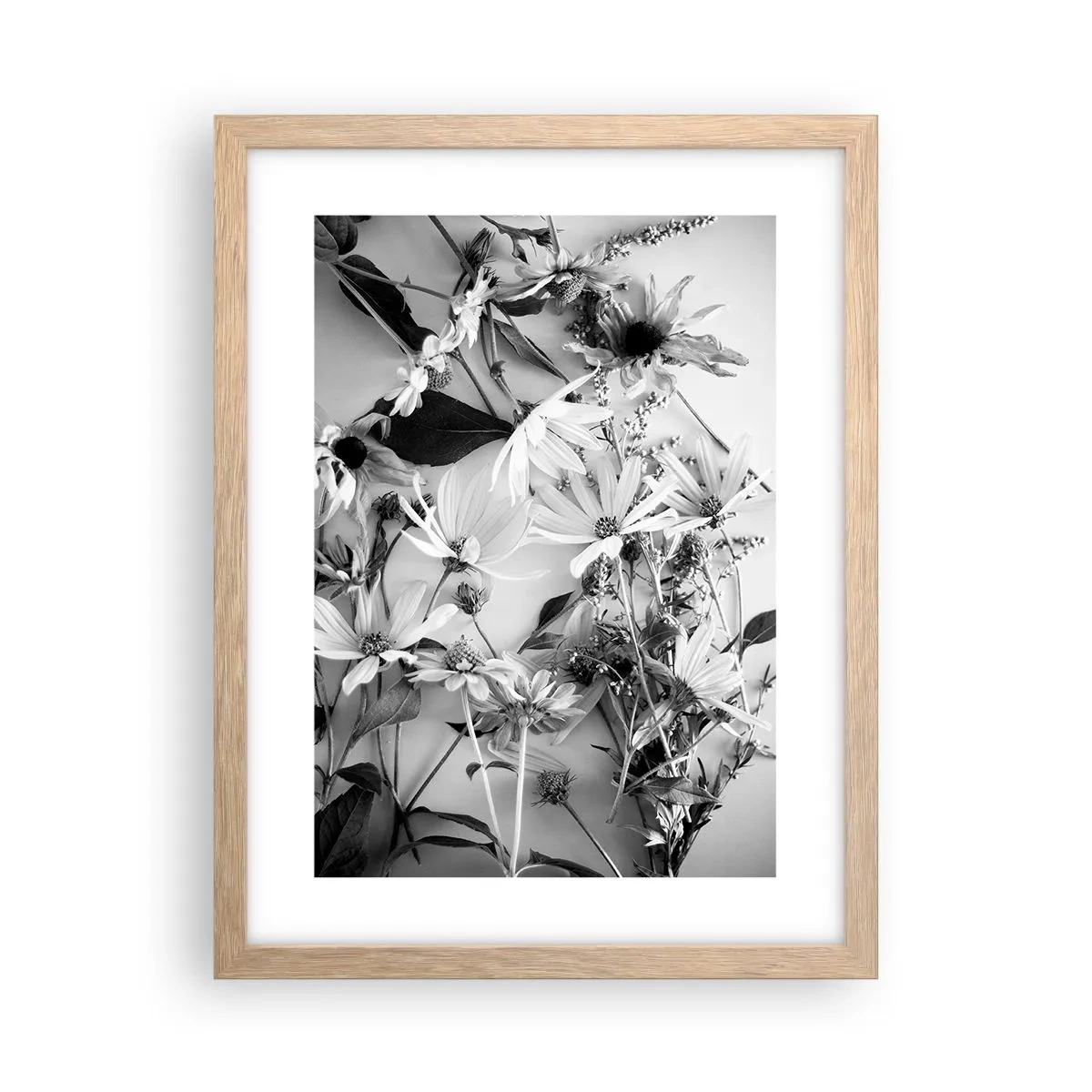Poster in cornice rovere chiaro - Un non bouquet di fiori - 30x40 cm