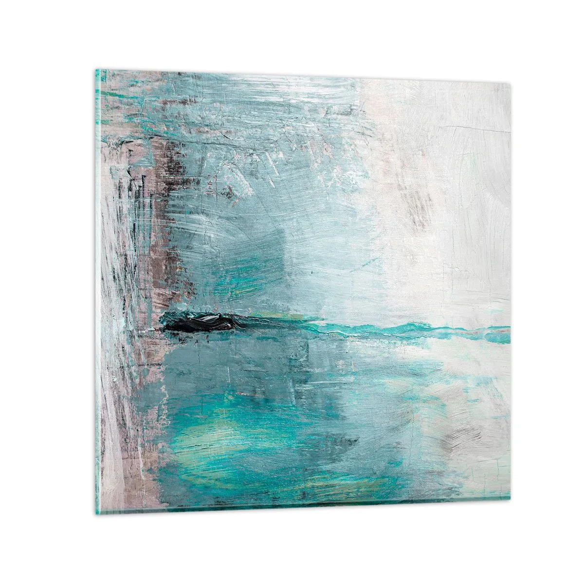 Quadro su vetro - Orizzonte nel blu - 30x30 cm